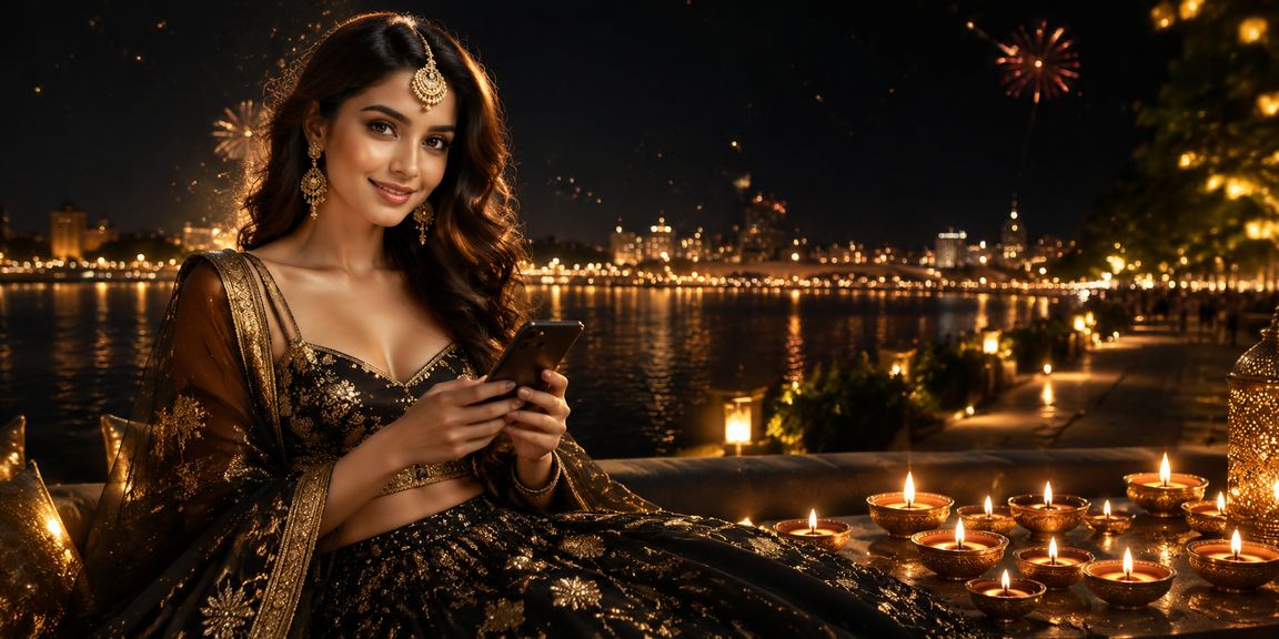 Playing slots on mobile during Ahmedabad's Diwali festival