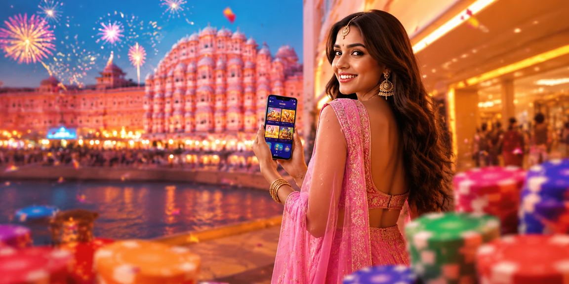 Playing online slots on mobile in Jaipur near Hawa Mahal